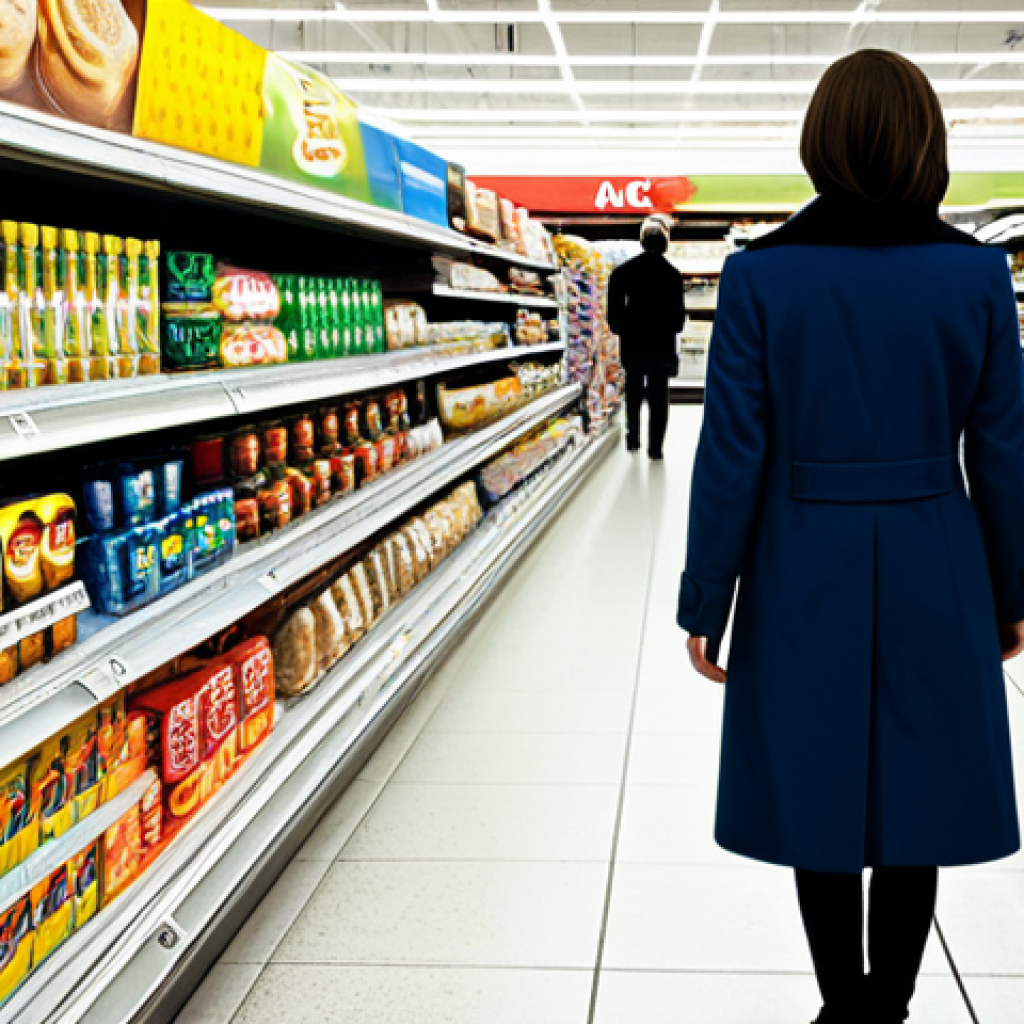 넛지 기법의 사회적 비용 분석하기 - Distorted Choices**

A crowded supermarket aisle.  A shopper, female, fully clothed in everyday mode...