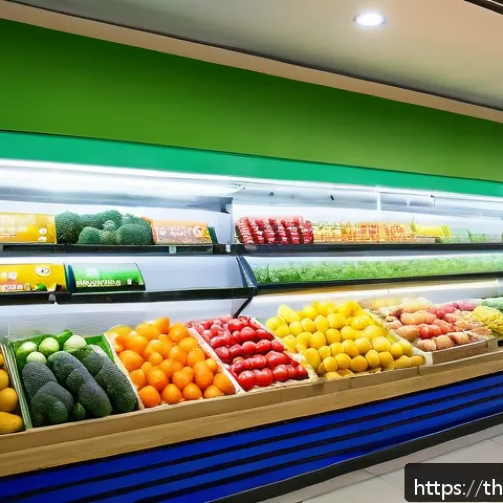 넛지 기법을 통한 사회적 변화 촉진하기 - A vibrant Thai convenience store interior showcasing a healthy lifestyle nudge: fresh vegetables and...