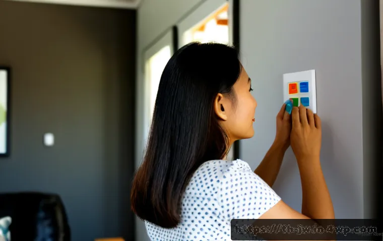 넛지 기법을 통한 에너지 절약 방법 - Photorealistic Thai family home in Bangkok, a middle-aged woman gently placing a colorful reusable r...